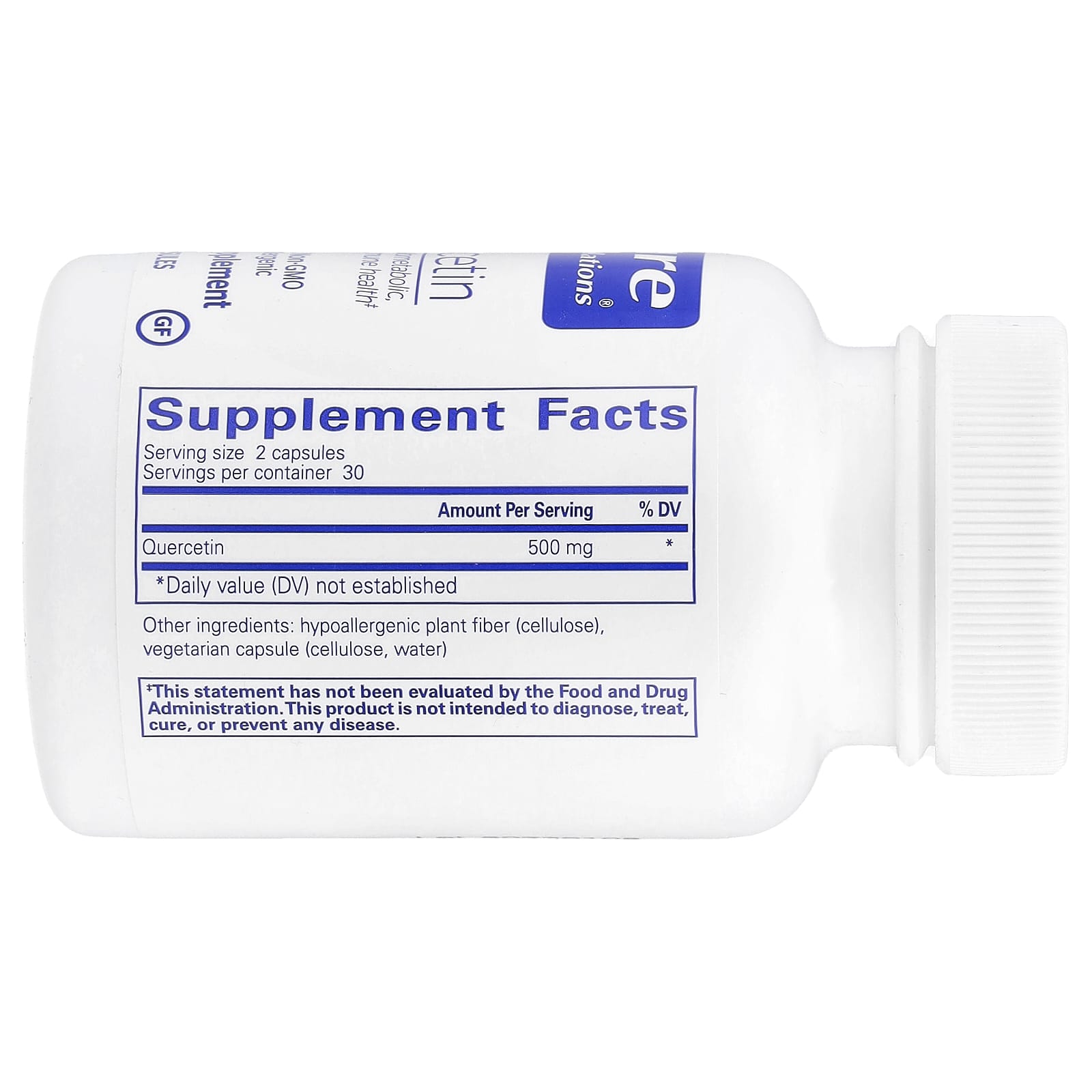Pure Encapsulations, Quercetin 500 mg, 60 Capsules UPC 766298002309 | HiLife Vitamins