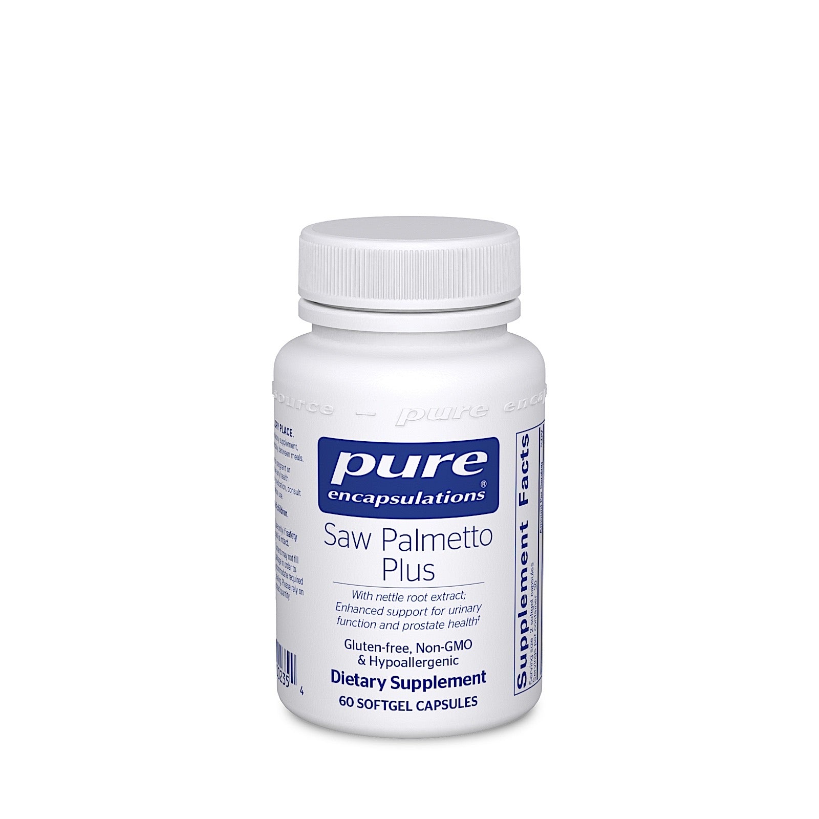 Pure Encapsulations, Saw Palmetto Plus, 60 Softgels UPC 766298002354 | HiLife Vitamins