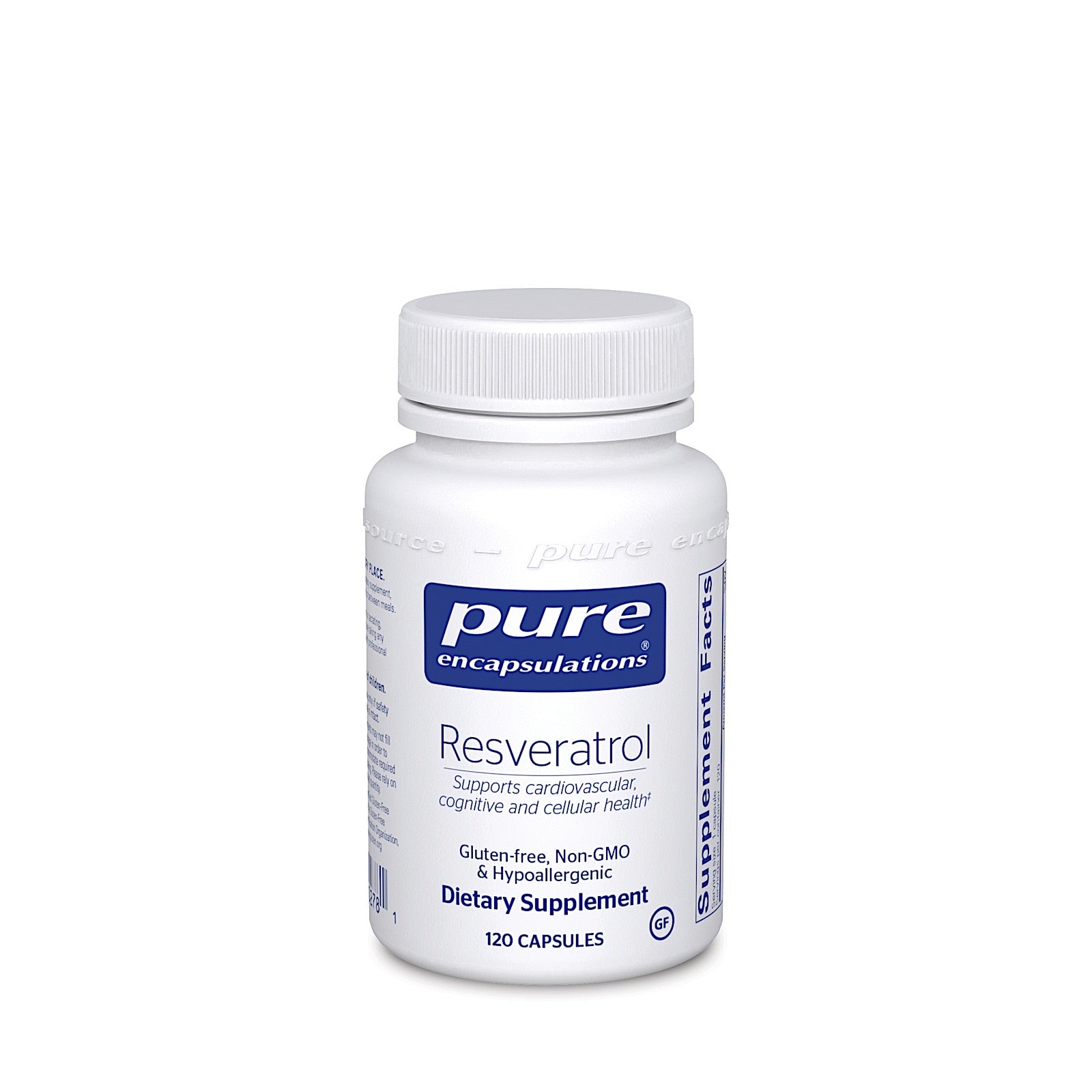 Pure Encapsulations, Resveratrol 200 mg, 120 Capsules UPC 766298002781 | HiLife Vitamins