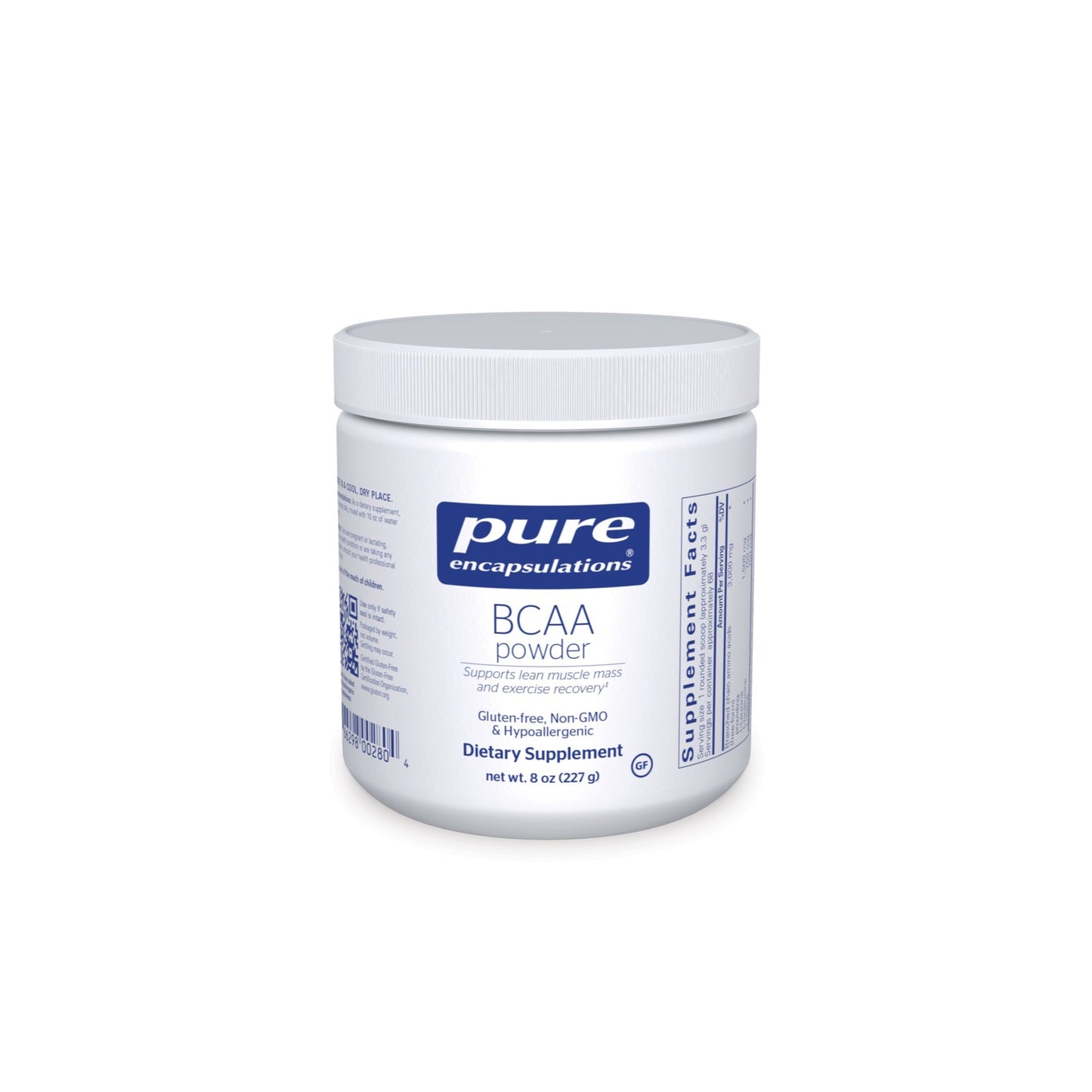 Pure Encapsulations, BCAA Powder, 8 oz UPC 766298002804 | HiLife Vitamins