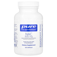 Pure Encapsulations, NAC 900 mg, 120 Capsules UPC 766298003313 | HiLife Vitamins