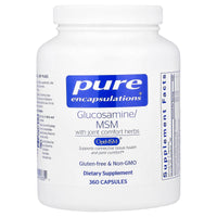 Pure Encapsulations, Glucosamine/MSM with joint comfort herbs, 180 Capsules UPC 766298003351 | Hilife Vitamins