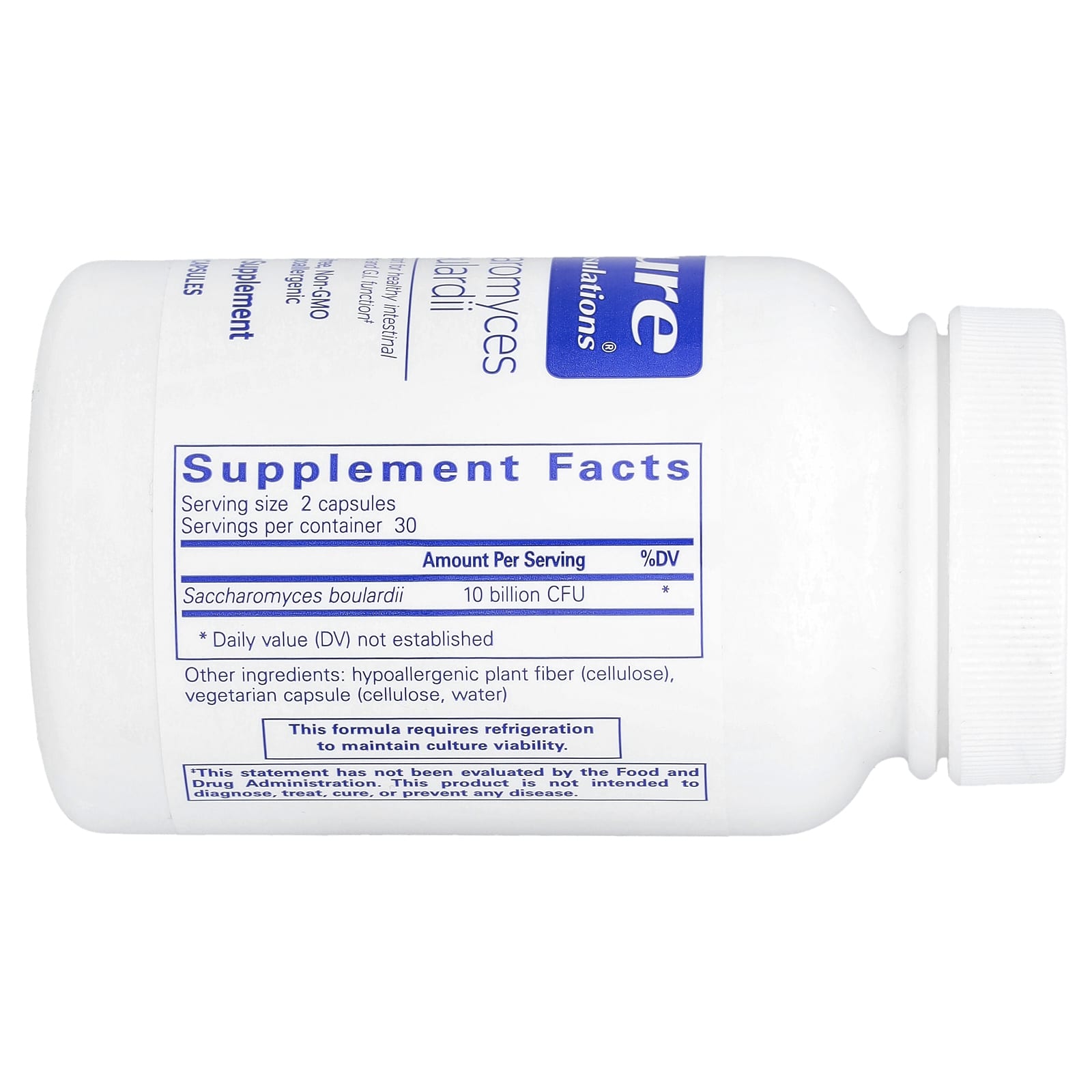 Pure Encapsulations, Saccharomyces Boulardii, 60 Capsules UPC 766298003498 | HiLife Vitamins