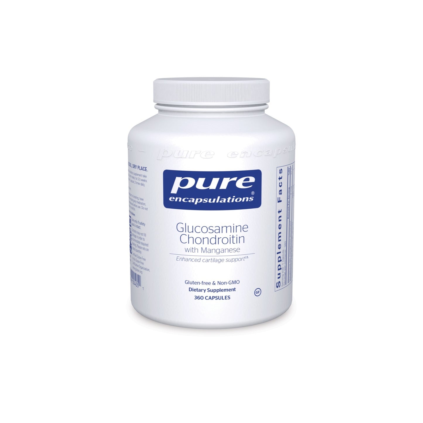 Pure Encapsulations, Glucosamine Chondroitin W/ Manganese, 240 Capsules UPC 766298004051 | HiLife Vitamins