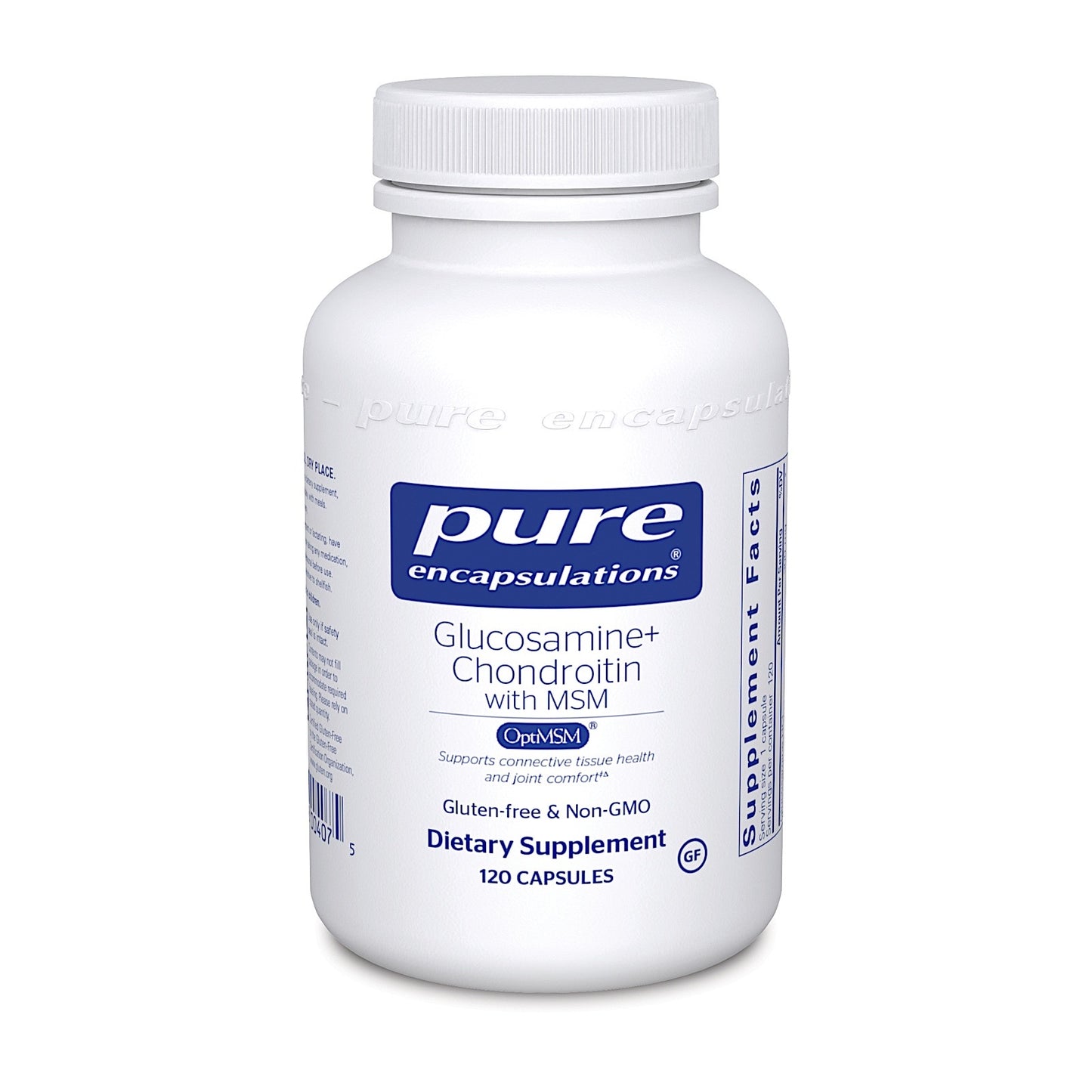 Pure Encapsulations, Glucosamine Chondroitin W/ MSM, 120 Capsules UPC 766298004075 | HiLife Vitamins