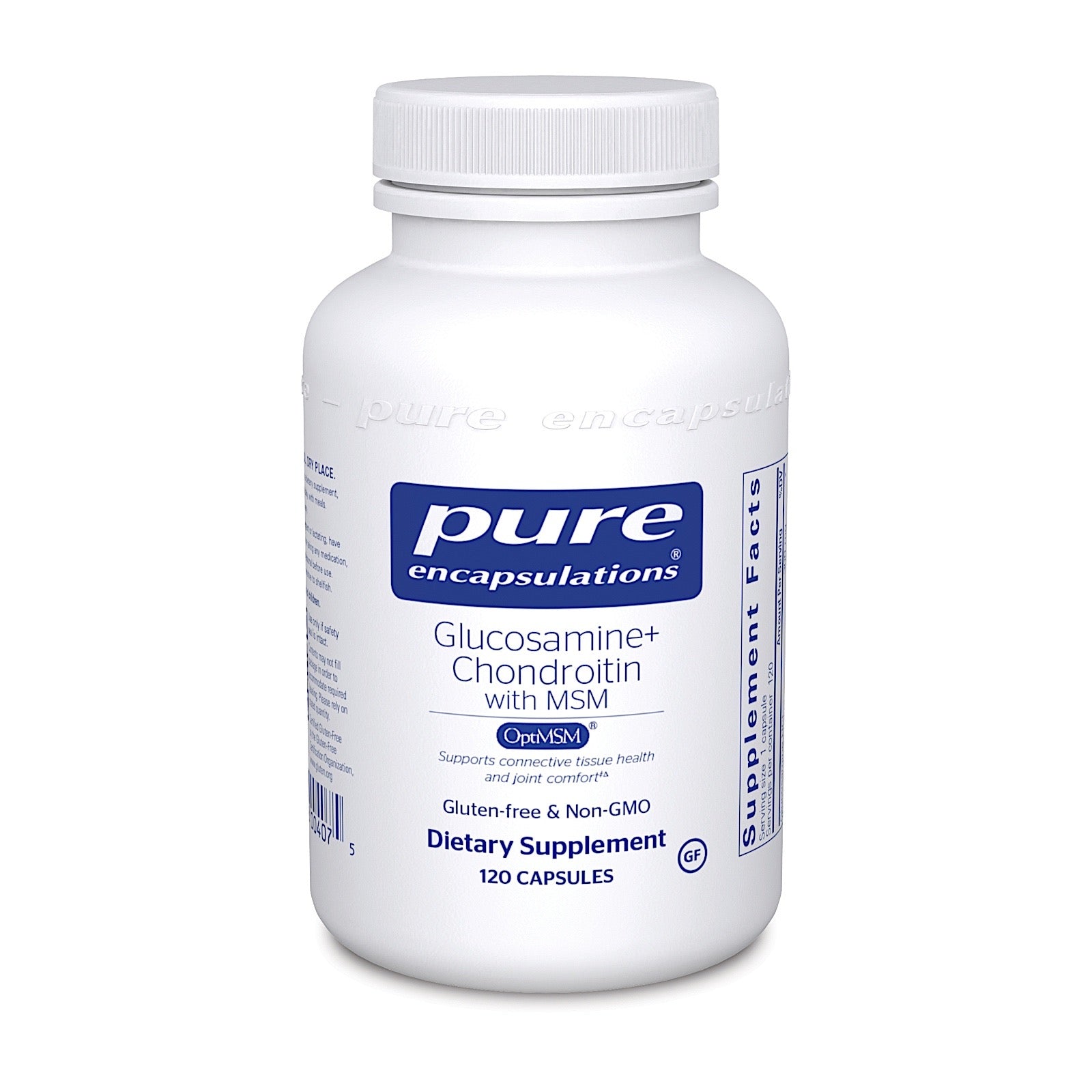Pure Encapsulations, Glucosamine Chondroitin W/ MSM, 120 Capsules UPC 766298004075 | HiLife Vitamins