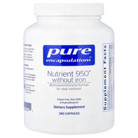 Pure Encapsulations, Nutrient 950® Without Iron, 360 Capsules UPC 766298004211 | HiLife Vitamins