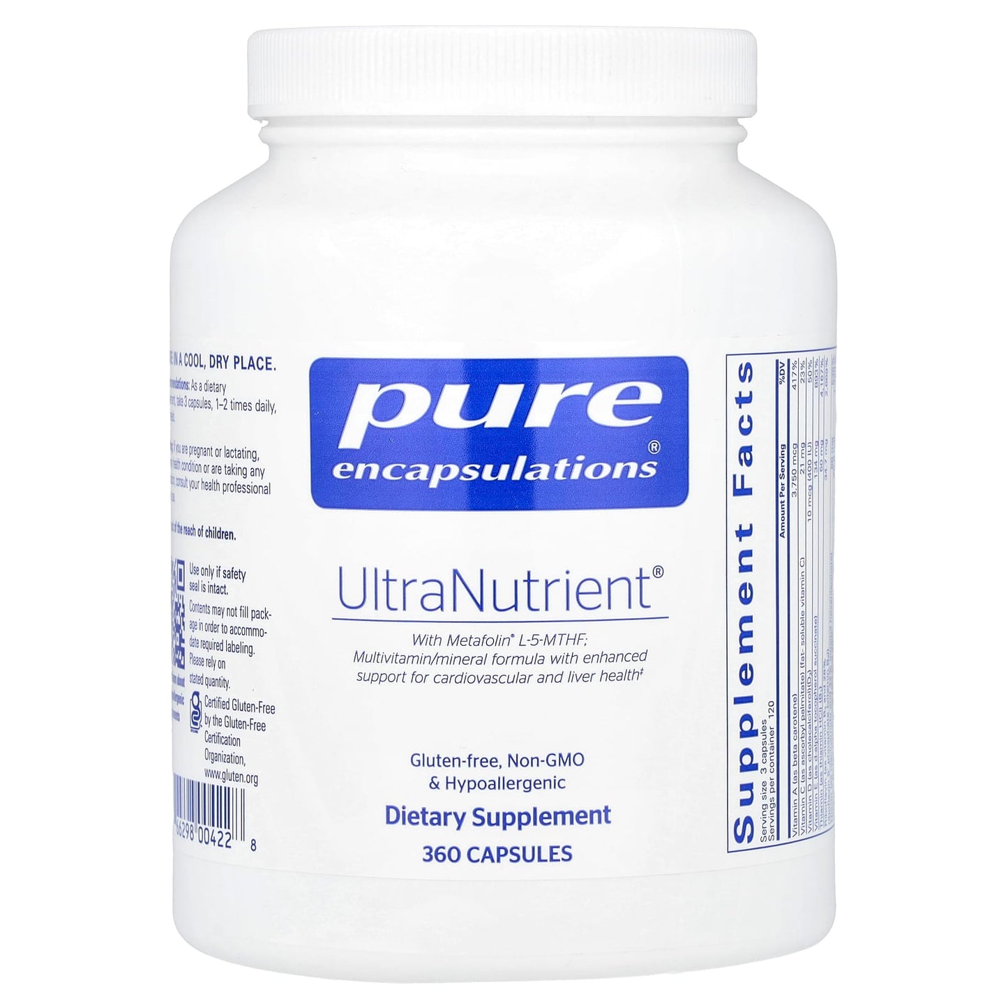 Pure Encapsulations, UltraNutrient, 360 Capsules - 766298004228 | Hilife Vitamins