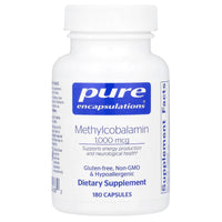 Pure Encapsulations, Methylcobalamin 1000 mcg, 180 Capsules UPC 766298004662 | HiLife Vitamins