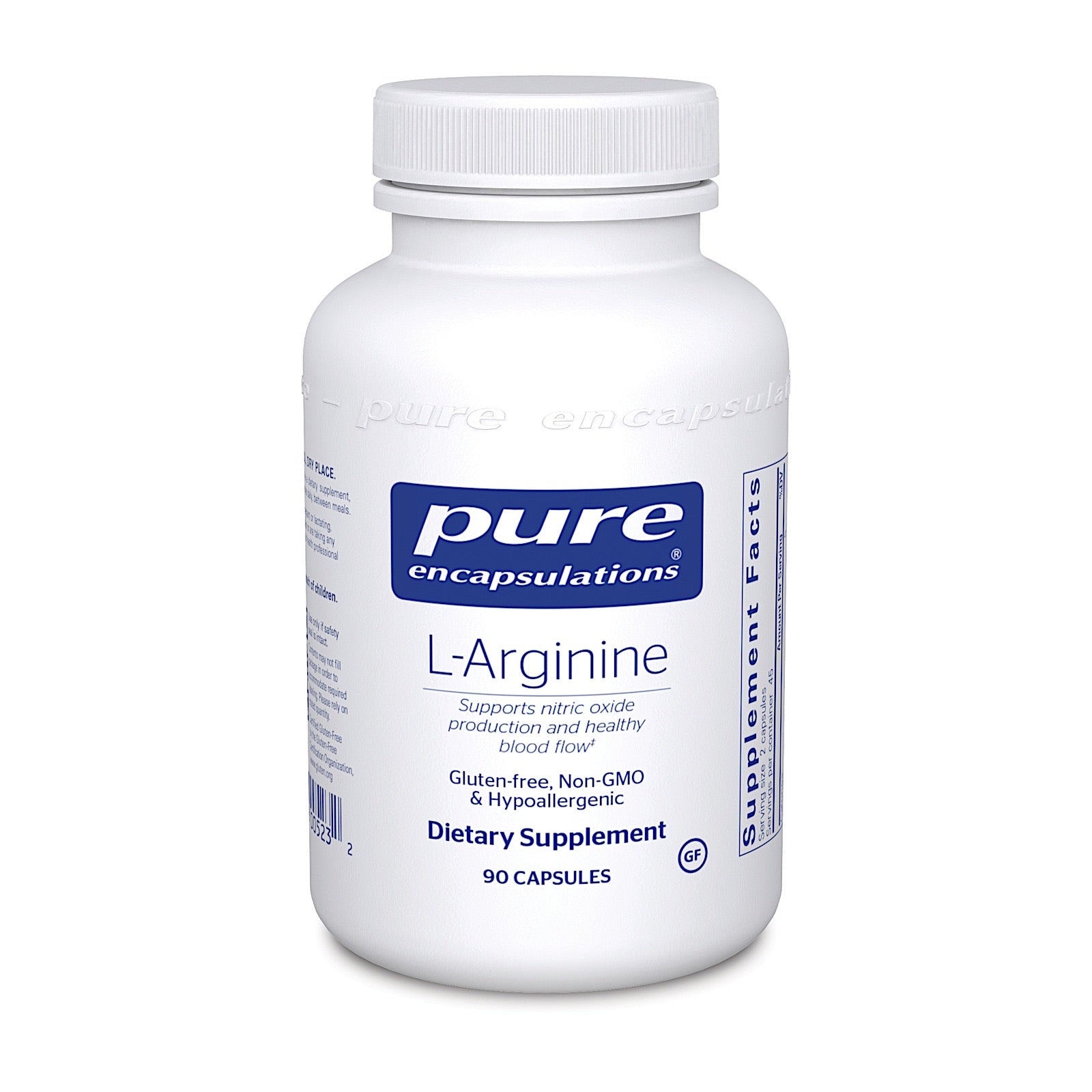 Pure Encapsulations, L-Arginine 700 mg, 90 Capsules UPC 766298005232 | HiLife Vitamins