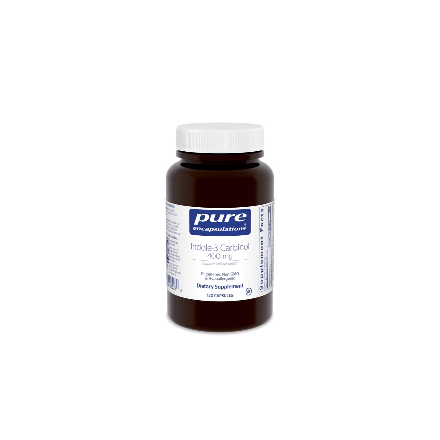 Pure Encapsulations, Indole-3-Carbinol 400 mg, 120 Capsules UPC 766298005270 | HiLife Vitamins