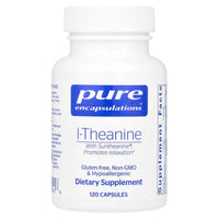 Pure Encapsulations, L- Theanine 200 mg, 120 Capsules UPC 766298005416 | HiLife Vitamins
