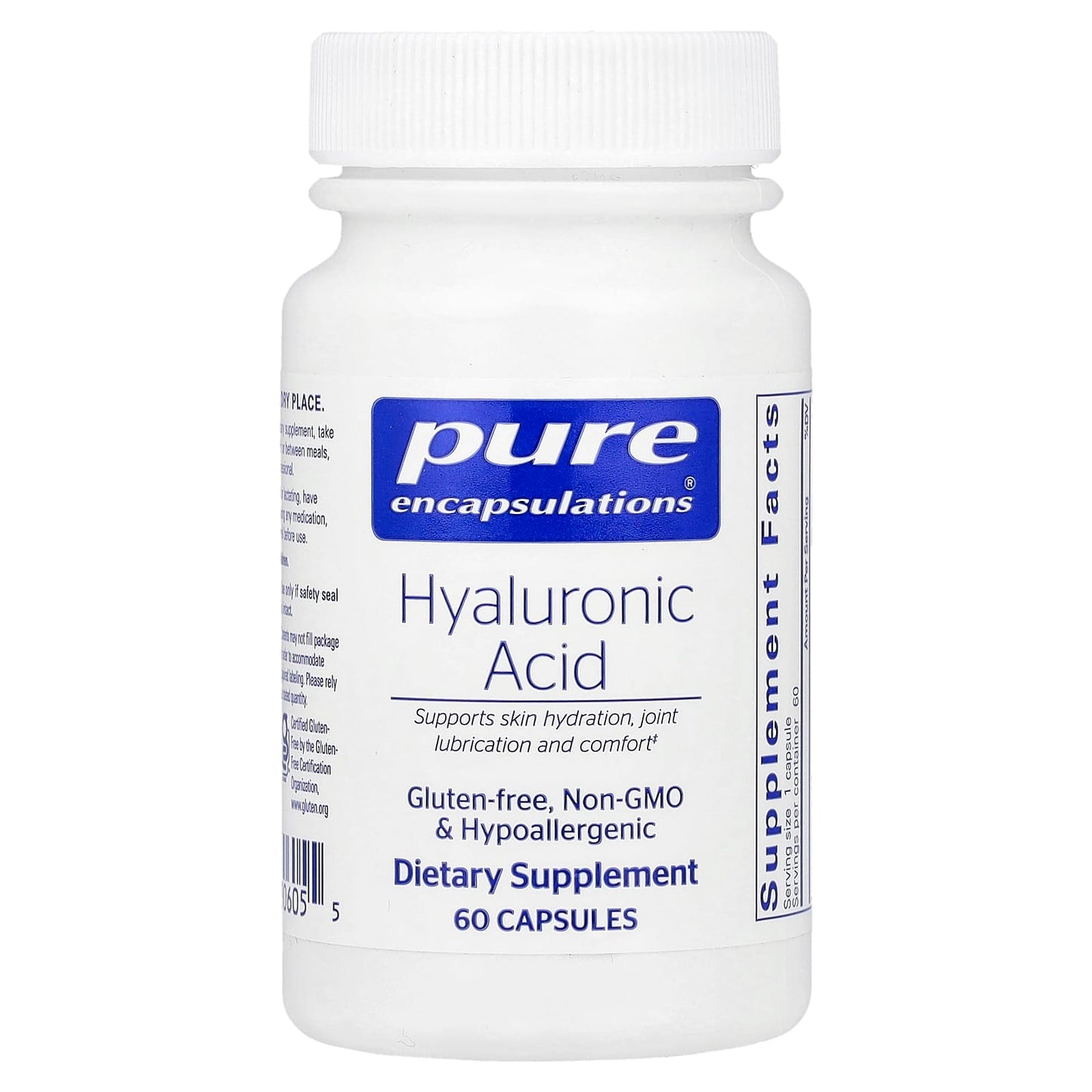 Pure Encapsulations, Hyaluronic Acid, 60 Capsules UPC 766298006055 | HiLife Vitamins