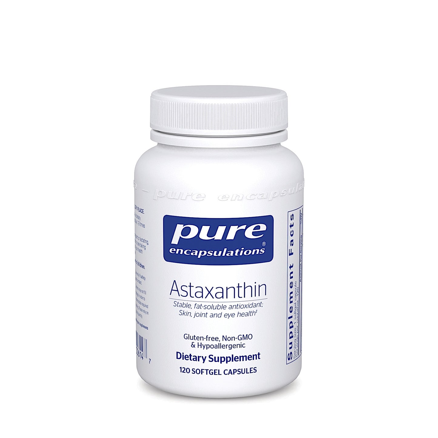 Pure Encapsulations, Astaxanthin, 120 Softgels UPC 766298006147 | HiLife Vitamins