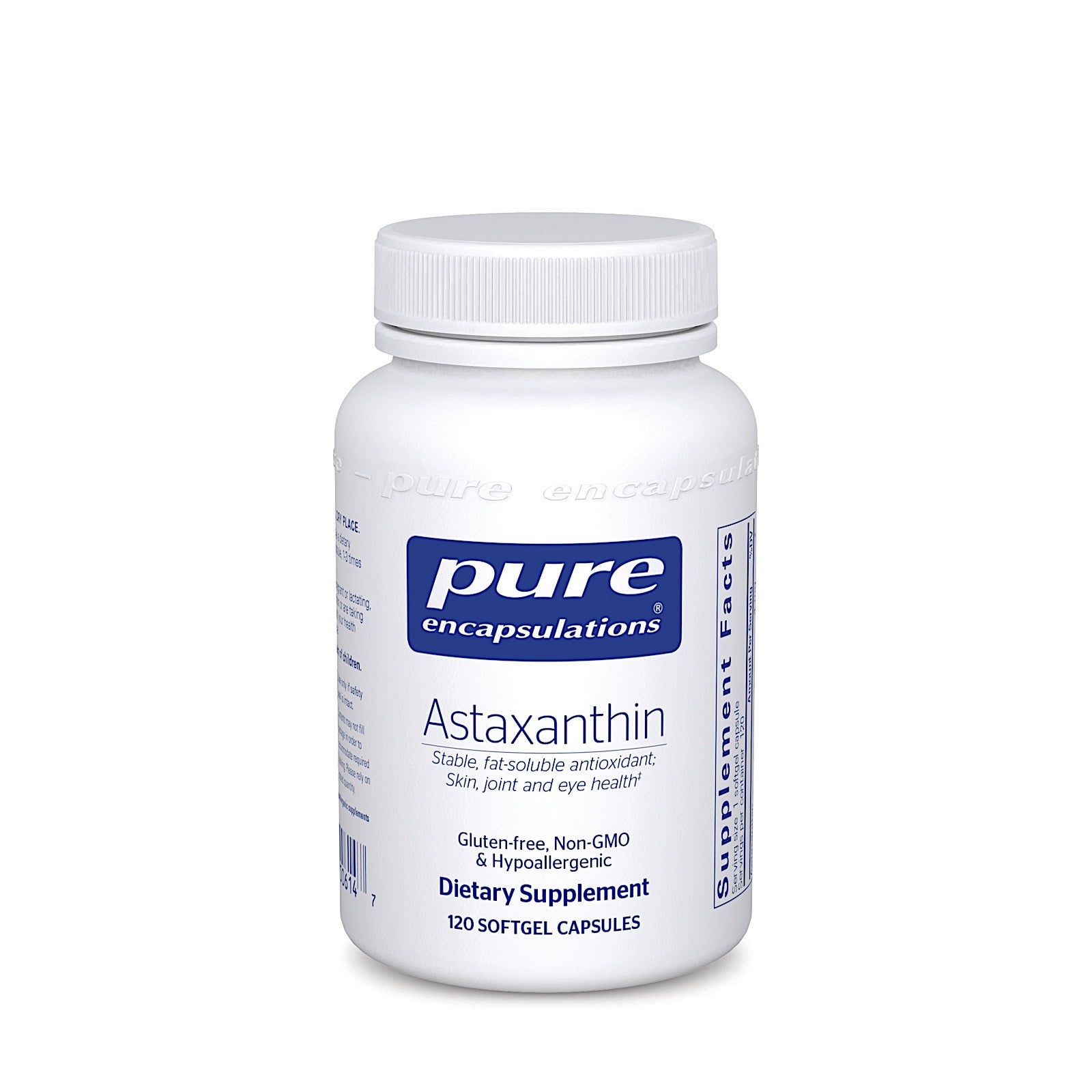 Pure Encapsulations, Astaxanthin, 120 Softgels UPC 766298006147 | HiLife Vitamins