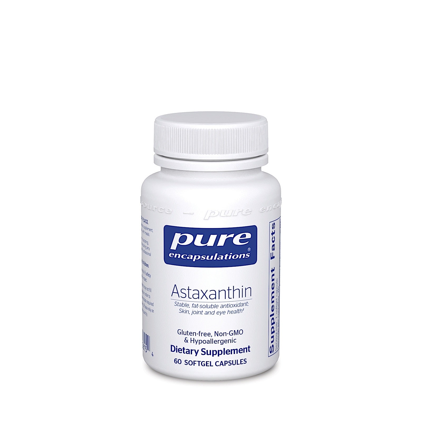 Pure Encapsulations, Astaxanthin, 60 Softgels UPC 766298006154 | HiLife Vitamins