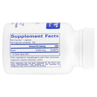 Pure Encapsulations, Biotin 8 mg, 120 Capsules UPC 766298006802 | HiLife Vitamins