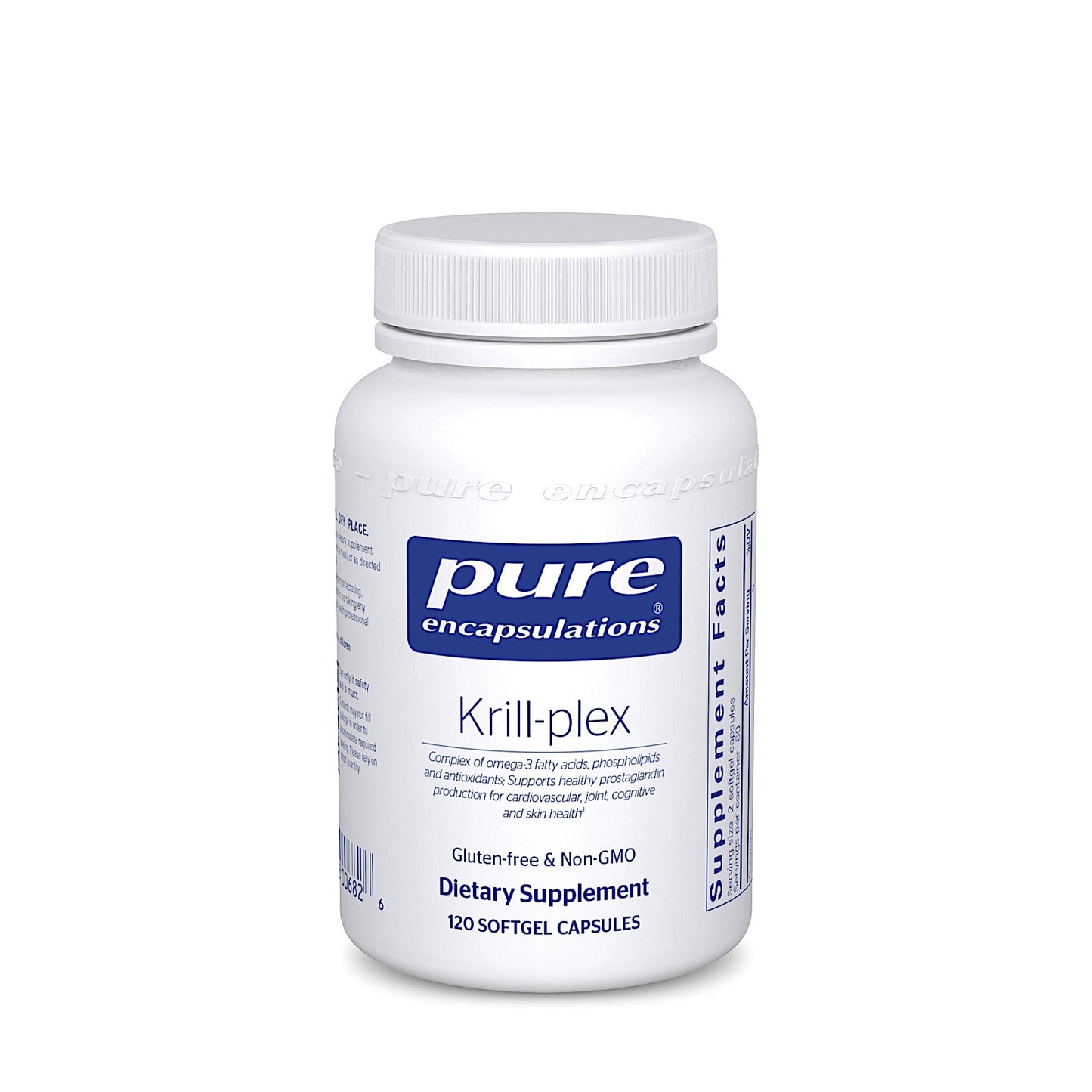 Pure Encapsulations, Krill-Plex 500 mg, 120 Softgels UPC 766298006826 | HiLife Vitamins
