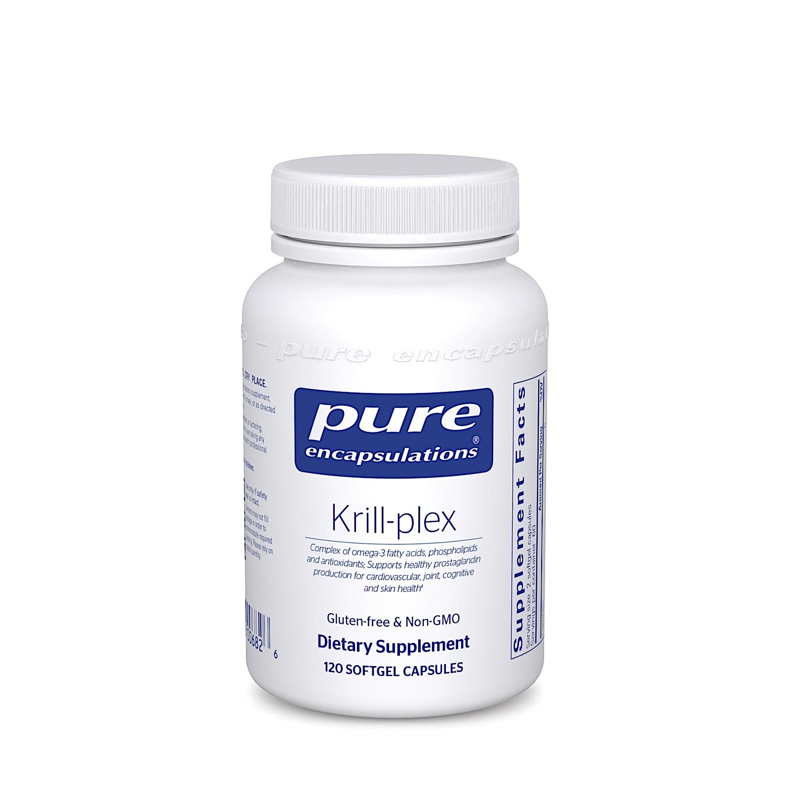 Pure Encapsulations, Krill-Plex 500 mg, 120 Softgels UPC 766298006826 | HiLife Vitamins