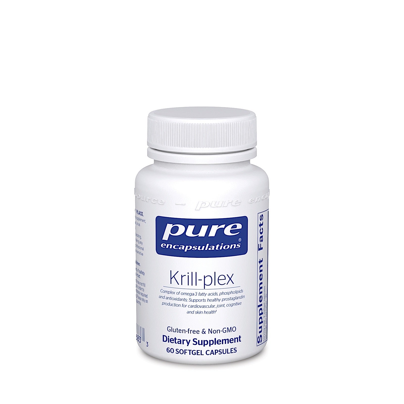Pure Encapsulations, Krill-Plex 500 mg, 60 Softgels UPC 766298006833 | HiLife Vitamins
