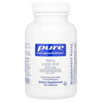 Pure Encapsulations, Alpha Lipoic Acid 600 mg, 120 Capsules UPC 766298007007 | HiLife Vitamins