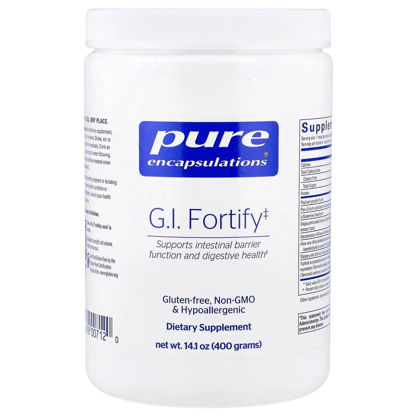 Pure Encapsulations, G. I. Fortify, 14.1 oz (400 g) UPC 766298007120 | HiLife Vitamins