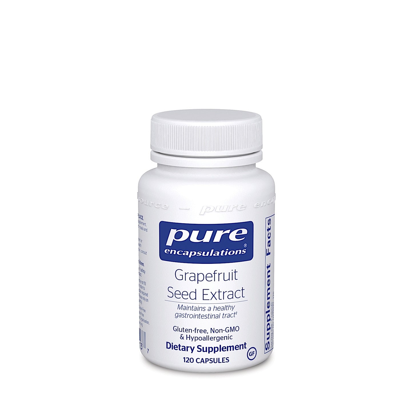 Pure Encapsulations, Grapefruit Seed Extract 250 mg, 120 Capsules UPC 766298007137 | HiLife Vitamins