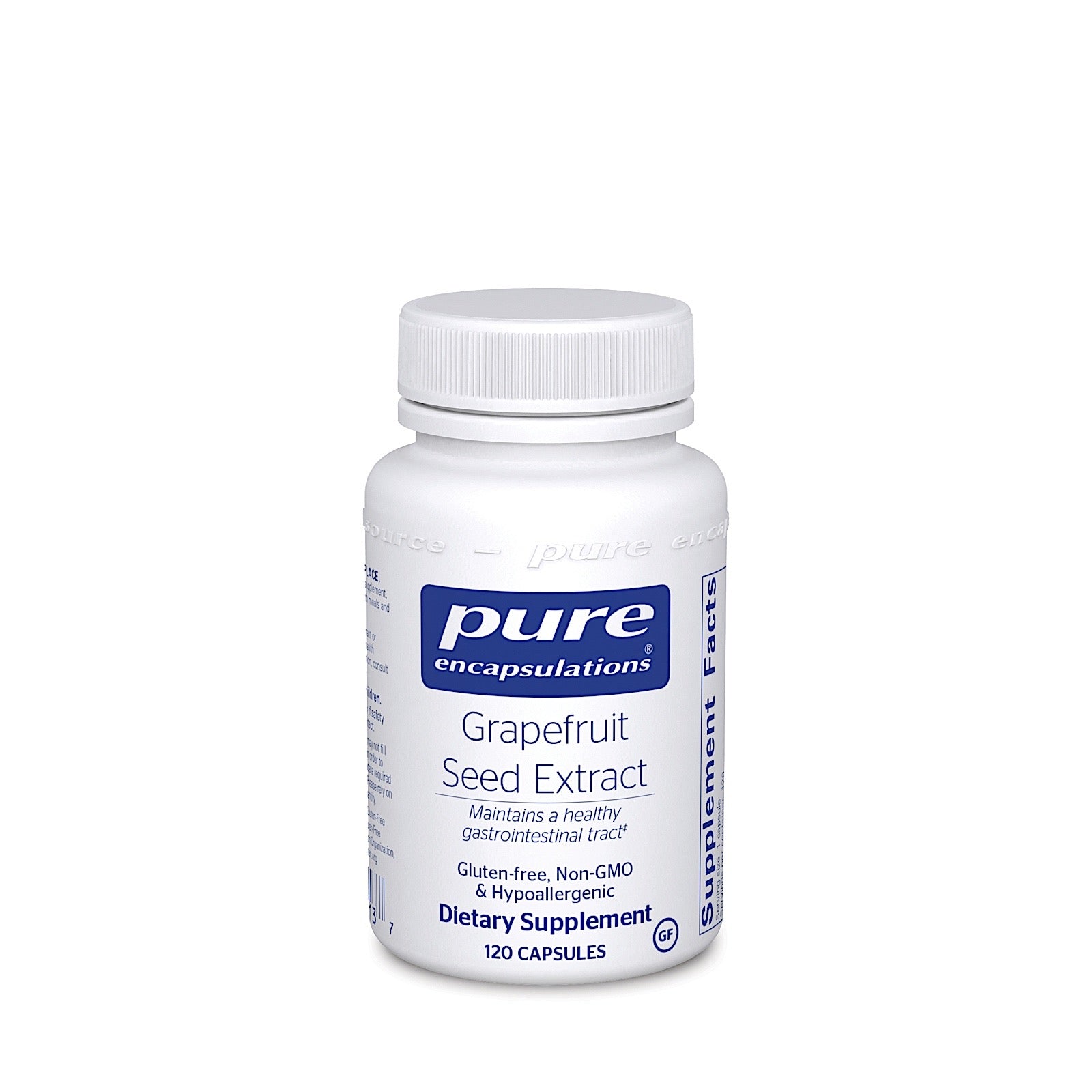 Pure Encapsulations, Grapefruit Seed Extract 250 mg, 120 Capsules UPC 766298007137 | HiLife Vitamins