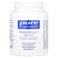 Pure Encapsulations, Magnesium (Glycinate) 120 mg, 360 Capsules UPC 766298007571 | HiLife Vitamins