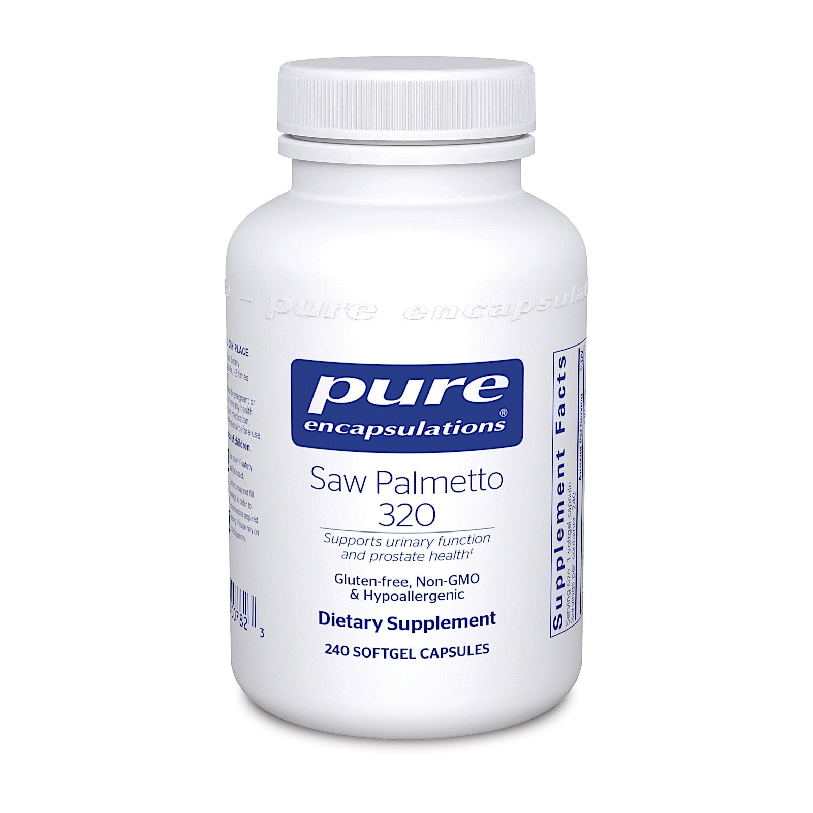 Pure Encapsulations, Saw Palmetto 320, 240 Softgels UPC 766298007823 | HiLife Vitamins