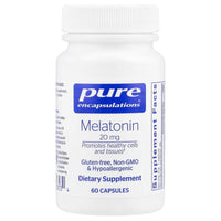 Pure Encapsulations, Melatonin 20 mg, 60 Capsules UPC 766298008134 | HiLife Vitamins