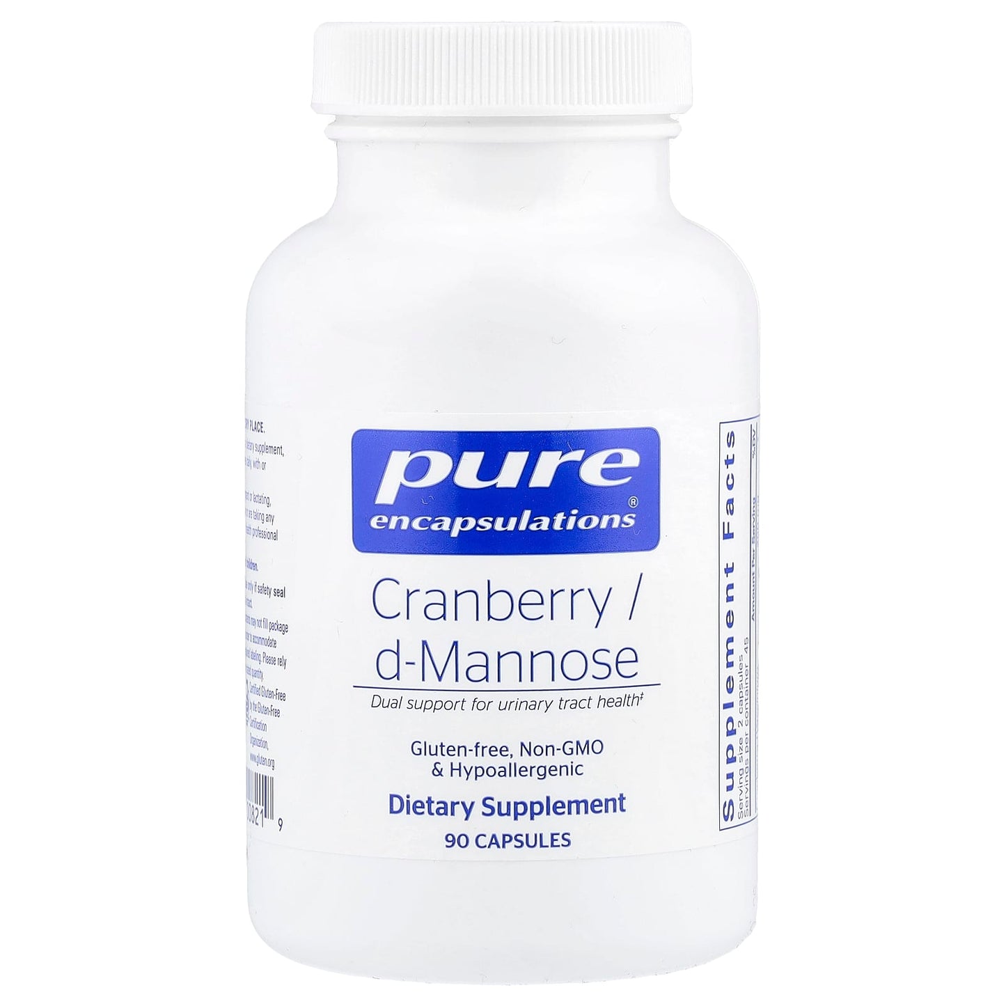 Pure Encapsulations, Cranberry/D-Mannose, 90 Capsules - 766298008219 | Hilife Vitamins