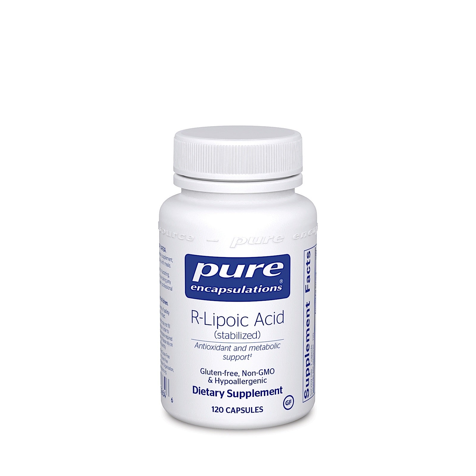 Pure Encapsulations, R-Lipoic Acid (Stabilized), 120 Capsules UPC 766298008646 | HiLife Vitamins