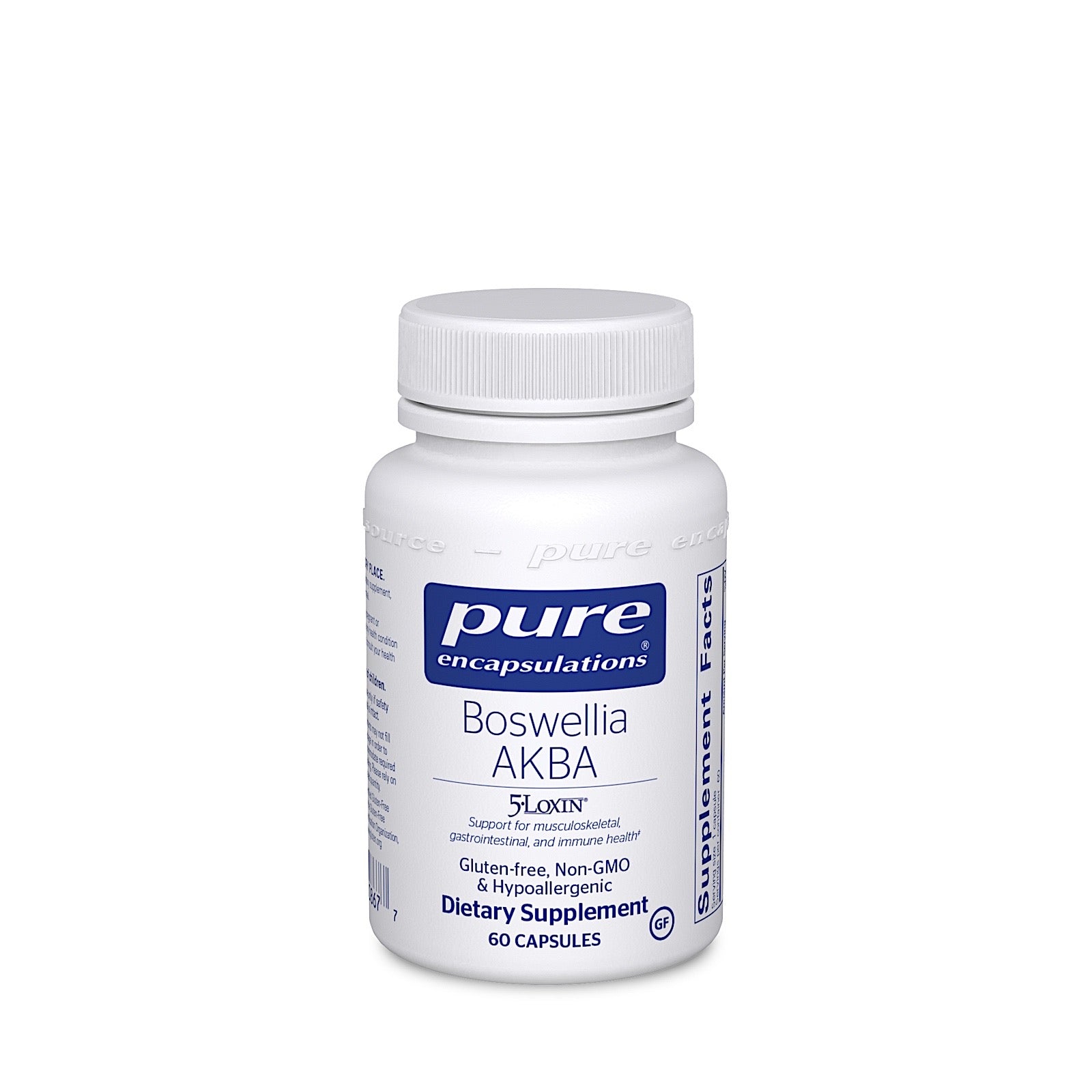 Pure Encapsulations, Boswellia AKBA, 60 Capsules UPC 766298008677 | HiLife Vitamins