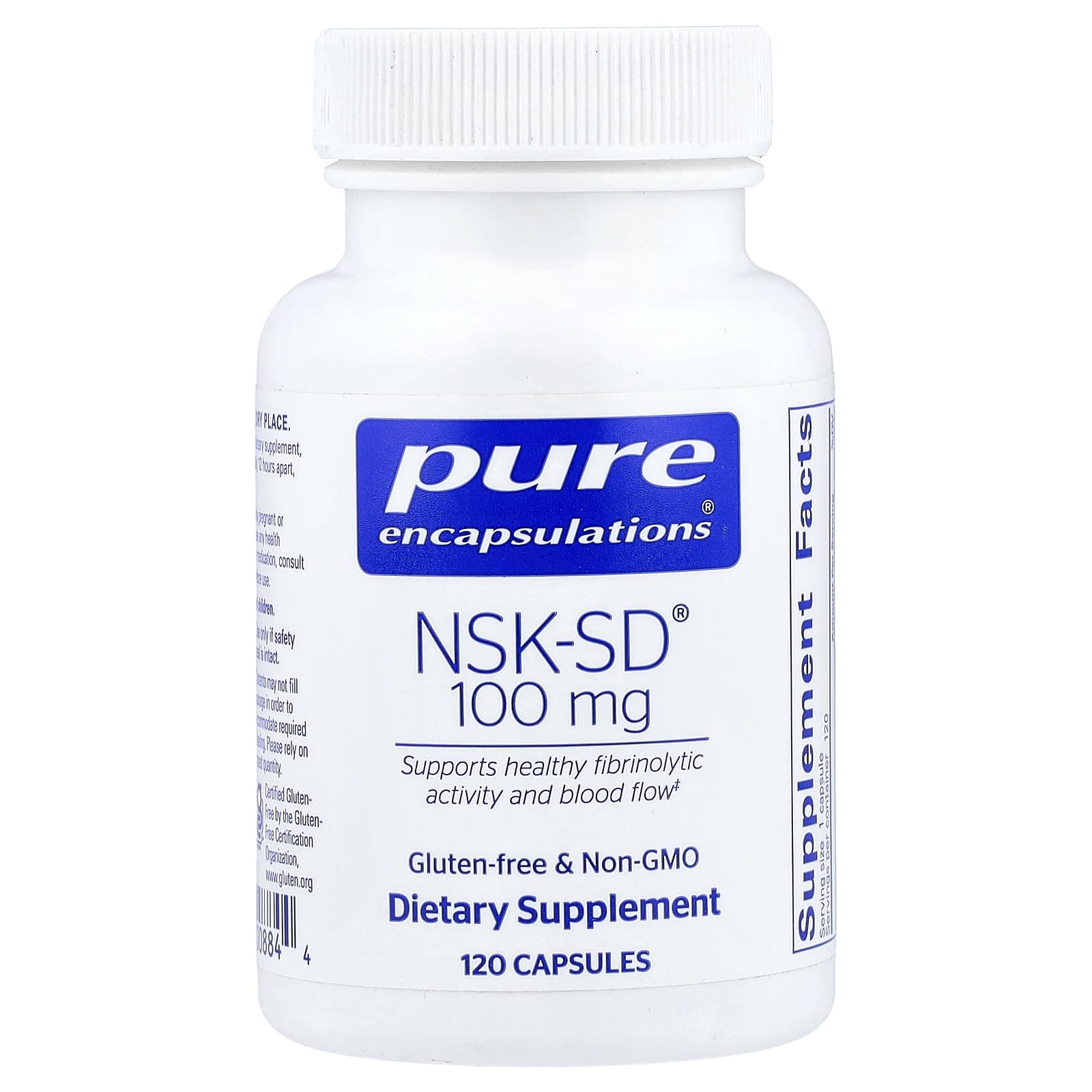 Pure Encapsulations, NSK-SD®, 100 mg, 120 Capsules UPC 766298008844 | Hilife Vitamins