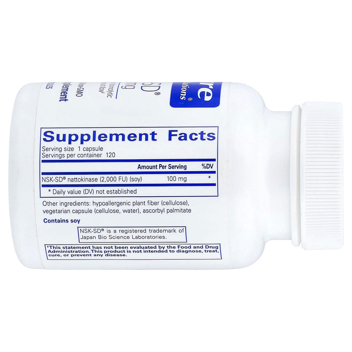Pure Encapsulations, NSK-SD®, 100 mg, 120 Capsules UPC 766298008844 | Hilife Vitamins