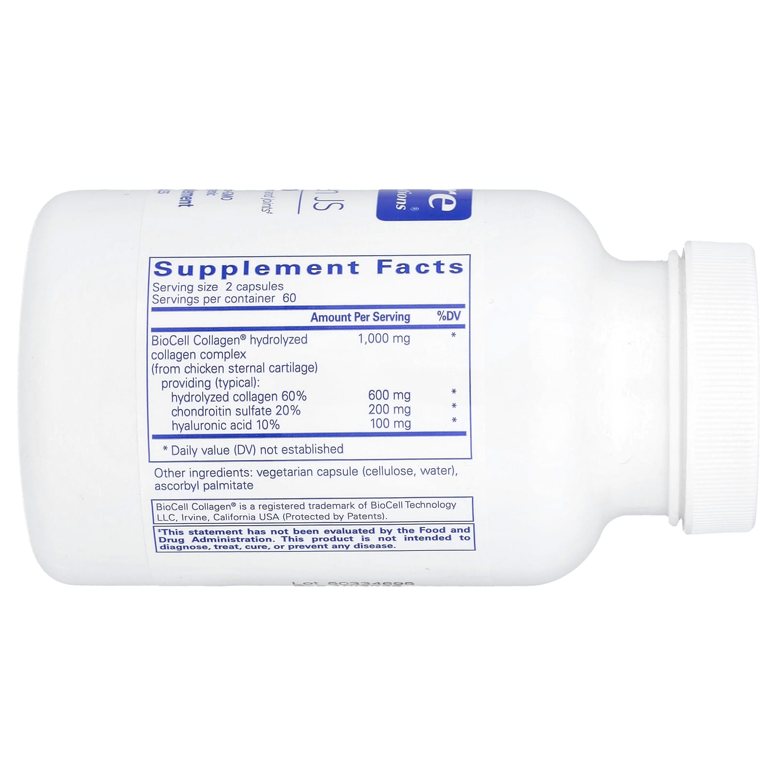 Pure Encapsulations, Collagen JS, 120 Capsules UPC 766298008868 | HiLife Vitamins