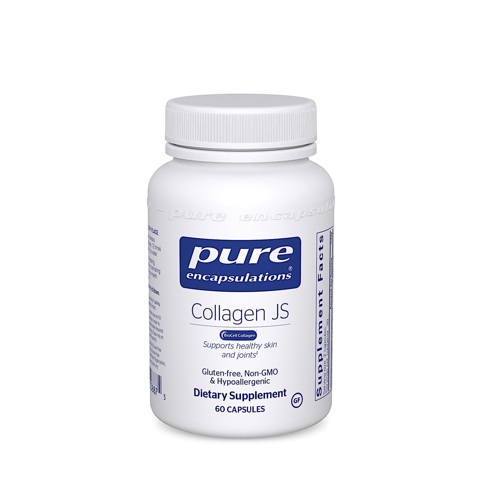 Pure Encapsulations, Collagen JS, 60 Capsules UPC 766298008875 | HiLife Vitamins