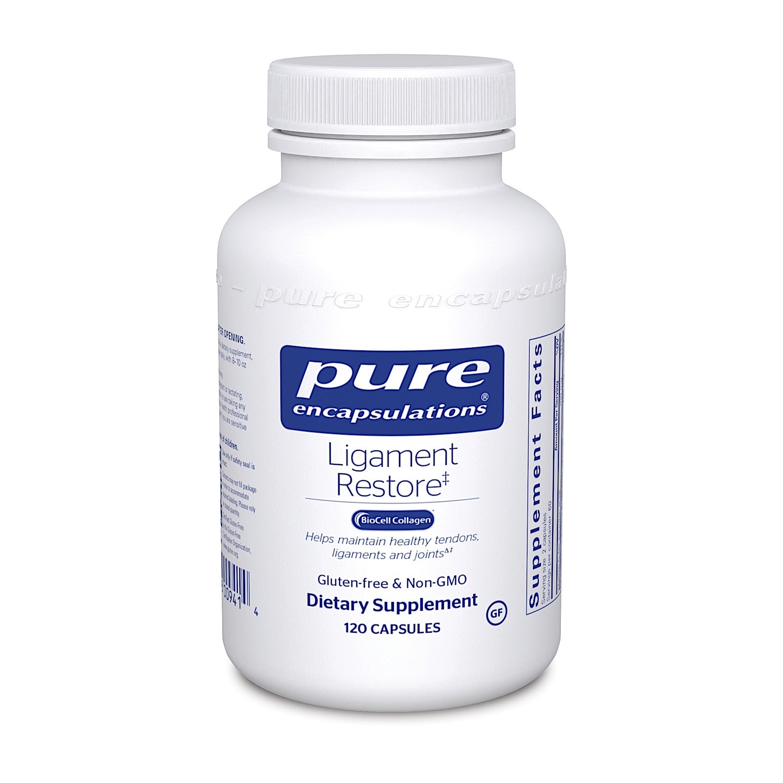 Pure Encapsulations, Ligament Restore, 120 Capsules UPC 766298009414 | HiLife Vitamins