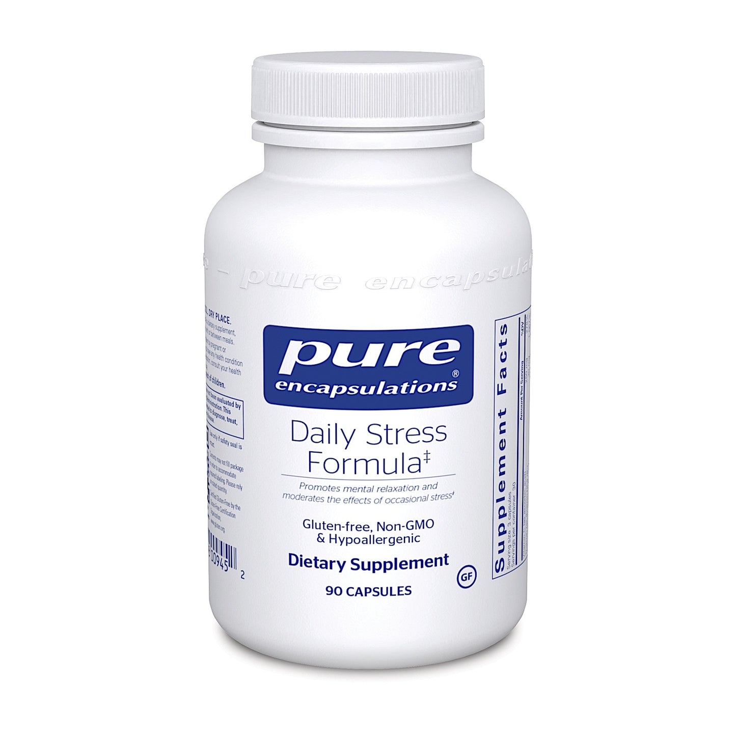 Pure Encapsulations, Daily Stress Formula, 90 Capsules UPC 766298009452 | HiLife Vitamins