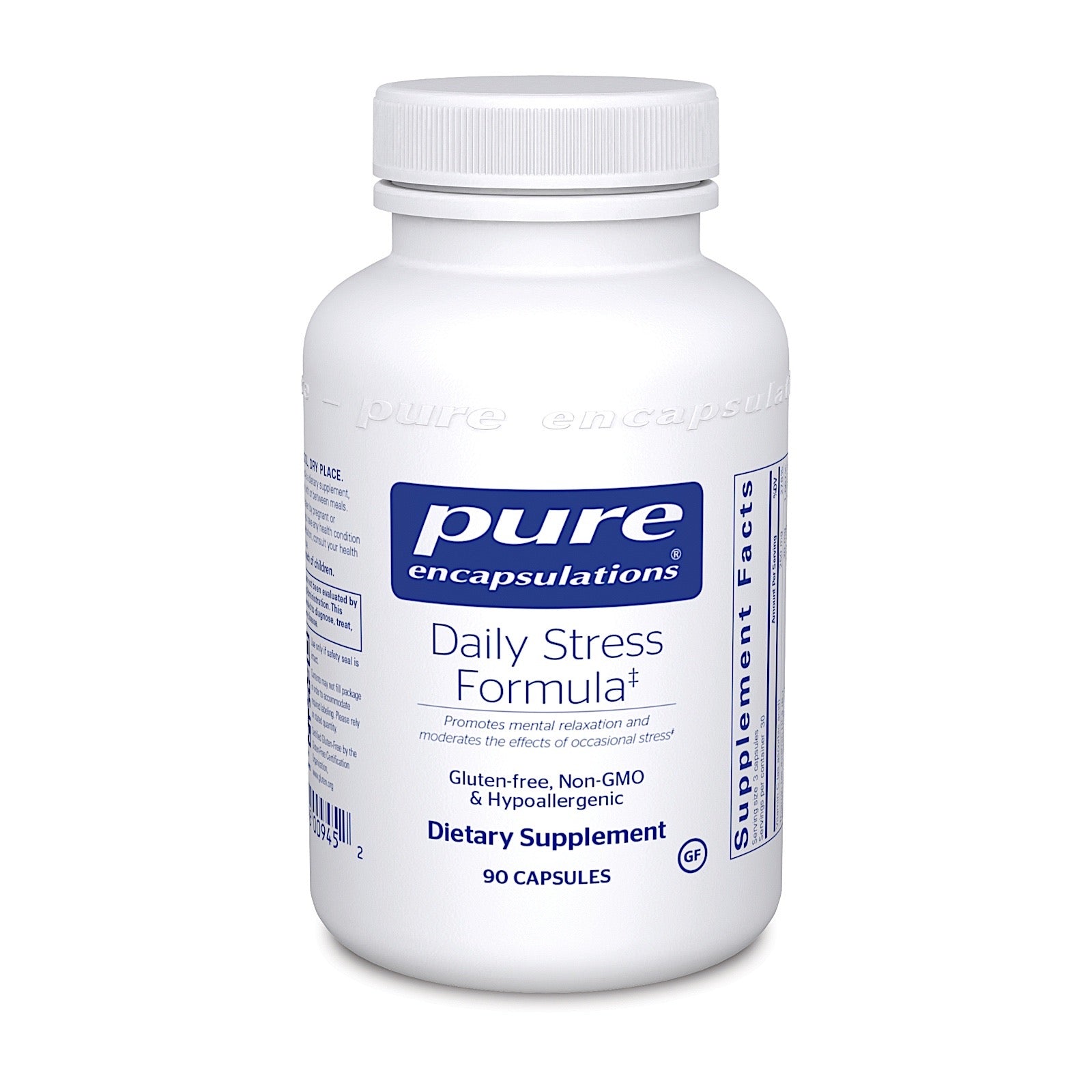 Pure Encapsulations, Daily Stress Formula, 90 Capsules UPC 766298009452 | HiLife Vitamins