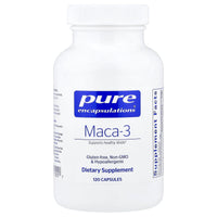 Pure Encapsulations, Maca-3, 120 Capsules UPC 766298010557 | Hilife Vitamins