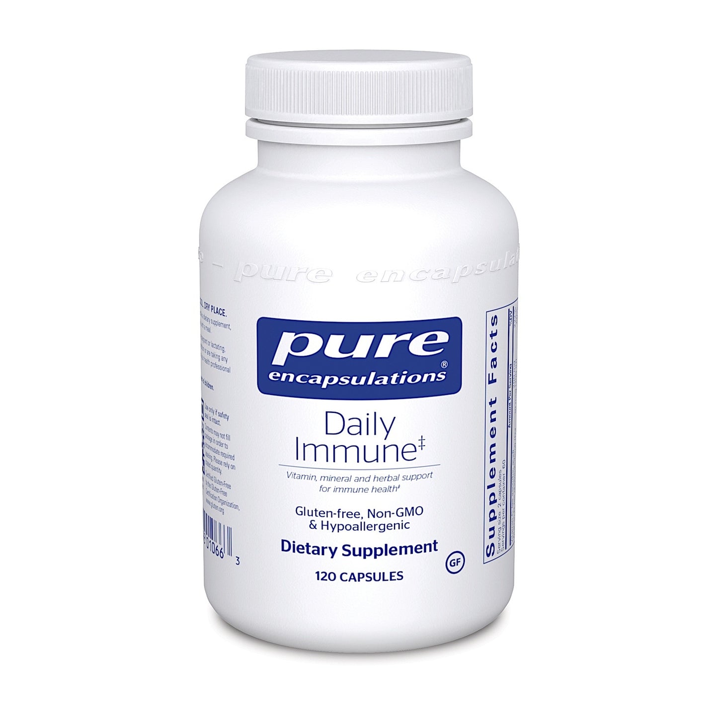 Pure Encapsulations, Daily Immune, 120 Capsules UPC 766298010663 | HiLife Vitamins