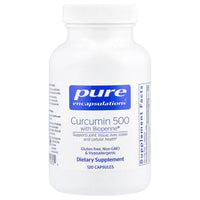 Pure Encapsulations, Curcumin 500 W/ Bioperine, 120 Capsules - 766298010724 | Hilife Vitamins
