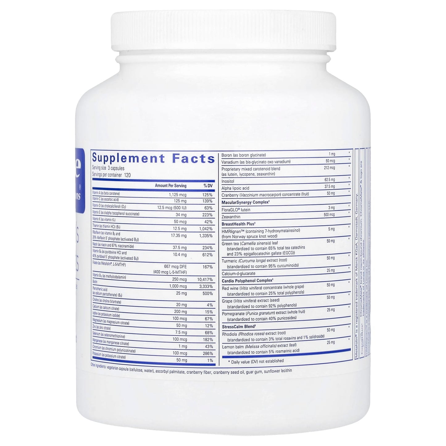 Pure Encapsulations, Women’s Nutrients 40+, 360 Capsules UPC 766298011752 | HiLife Vitamins