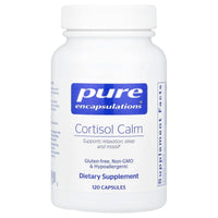 Pure Encapsulations, Cortisol Calm, 120 Capsules UPC 766298012162 | HiLife Vitamins