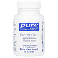 Pure Encapsulations, Cortisol Calm, 60 Capsules UPC 766298012179 | HiLife Vitamins