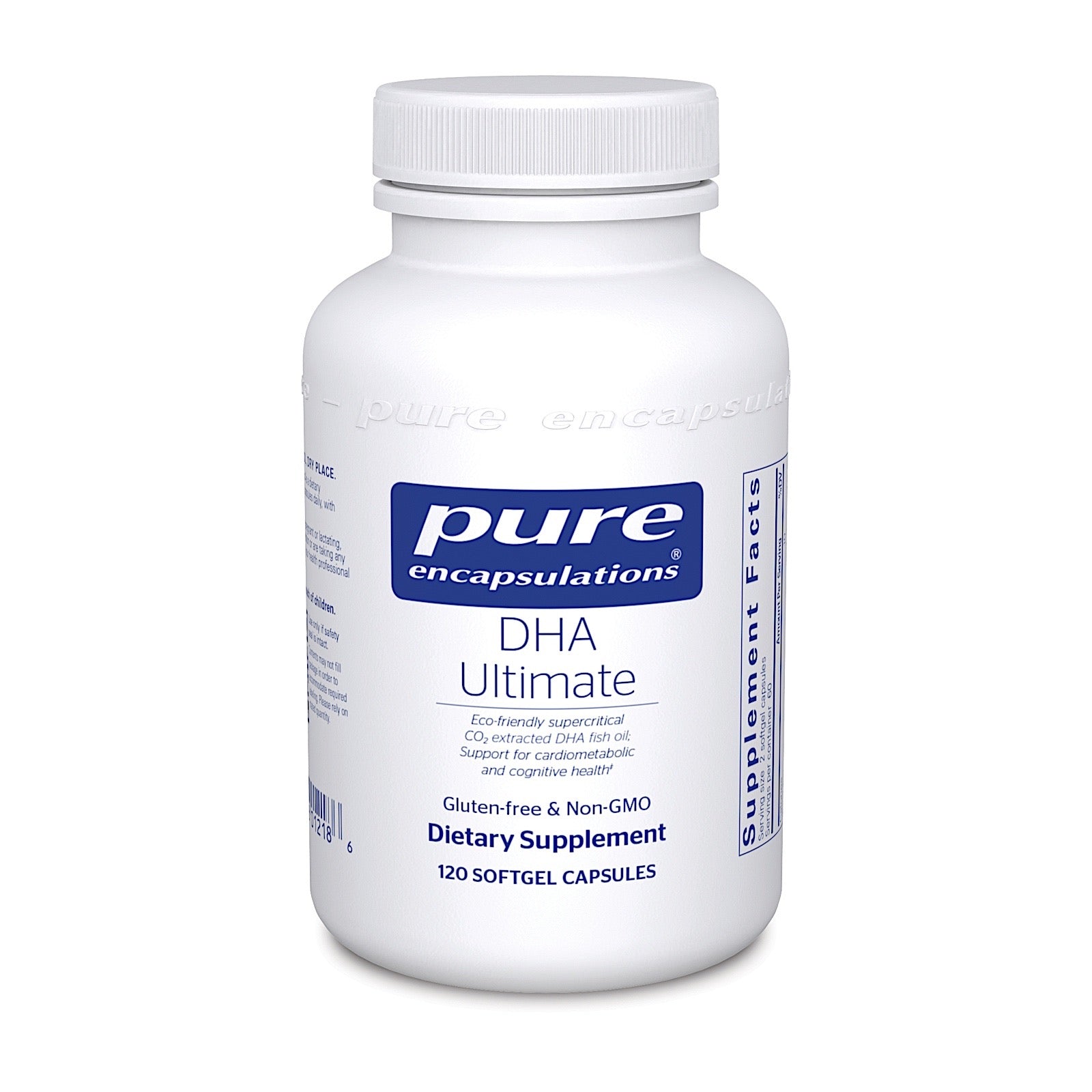 Pure Encapsulations, DHA Ultimate, 120 Capsules UPC 766298012186 | HiLife Vitamins