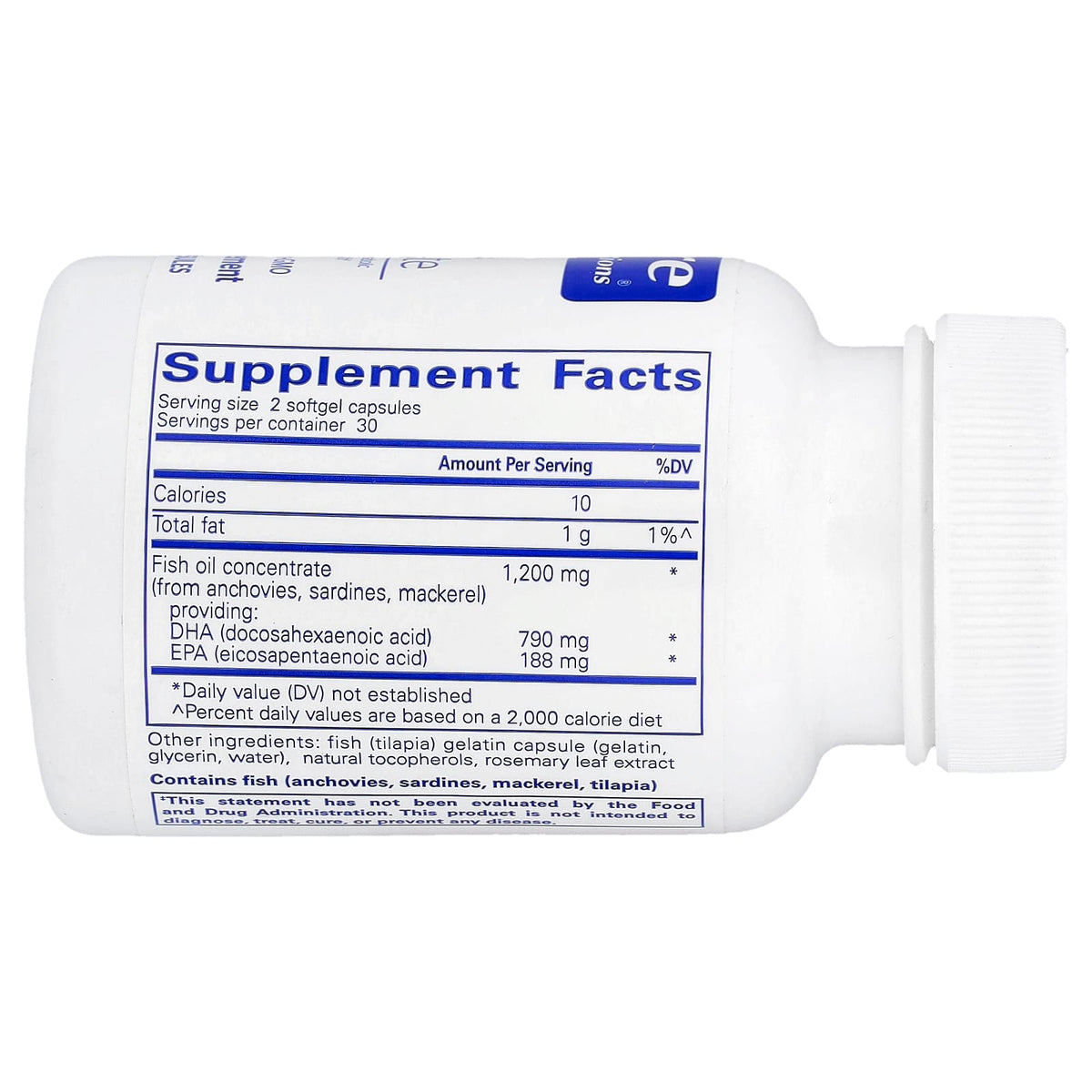 Pure Encapsulations, DHA Ultimate, 60 Softgels UPC 766298012193 | Hilife Vitamins