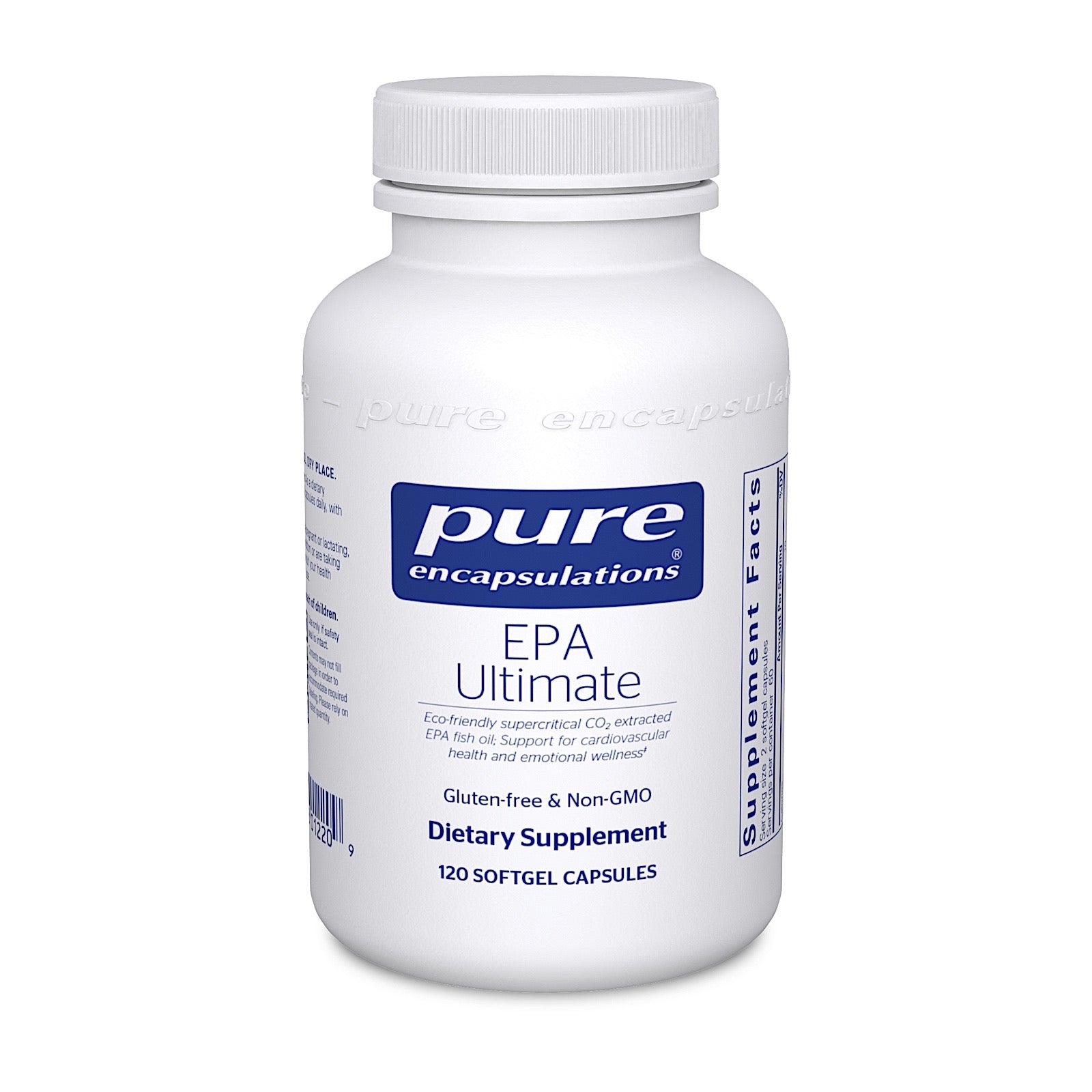 Pure Encapsulations, EPA Ultimate, 120 Softgels UPC 766298012209 | HiLife Vitamins